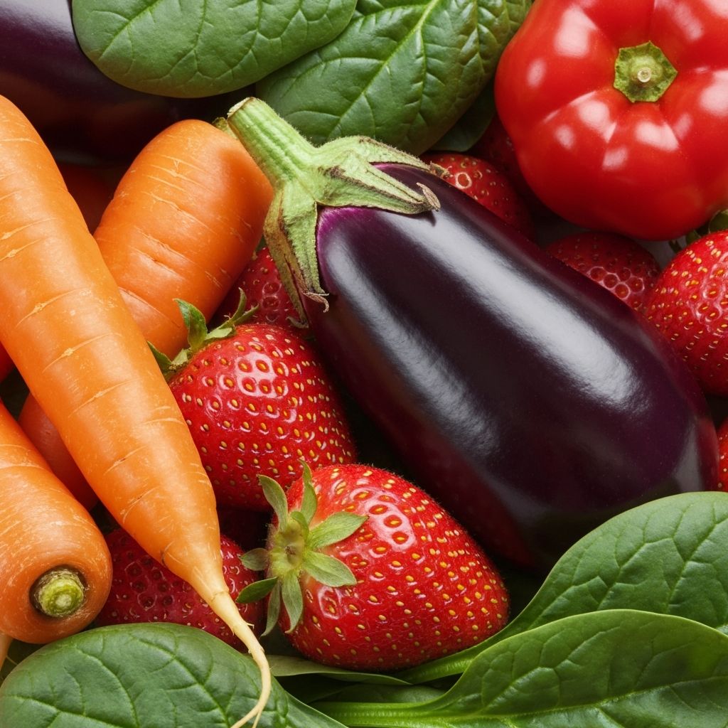 Colorful nutrient-rich foods