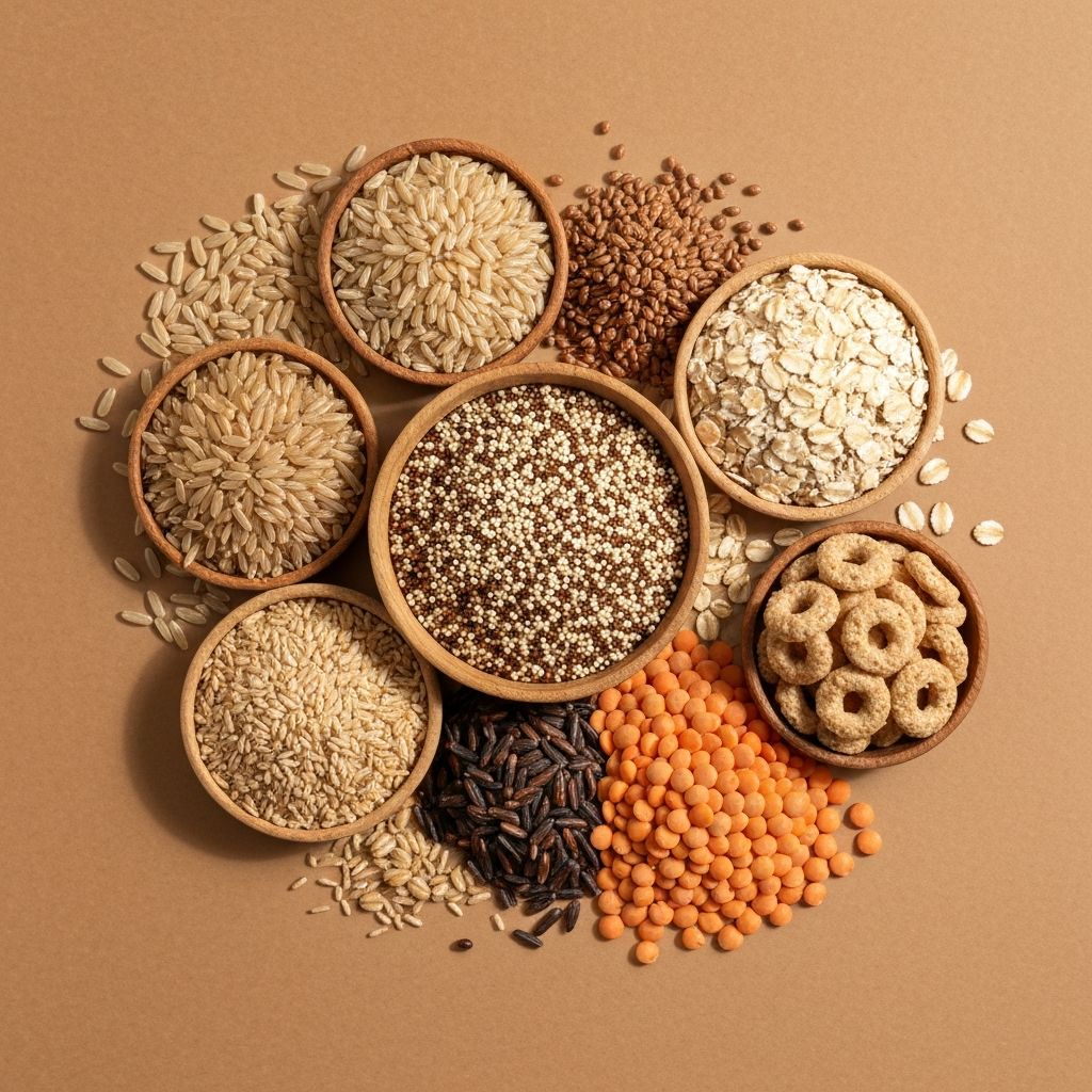 Whole grain foods arrangement